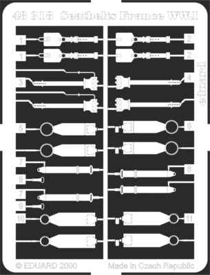 Eduard 1/48 photoetch 48318 - Seatbelts France WWI - NOS Eduard 1/48 photoetch 48318 - Seatbelts France WWI - NOS