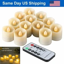 Flameless Candles Battery Christmas Tea Candles with Remote LED Votive Tea Light