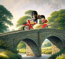 Sylvanian Families Calico Critters Motorcycle with Sidecar