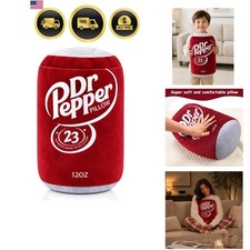 Dr Pepper Pillow Plush, Soda Can Shaped Throw Pillow, Funny Food Plush Cushio...