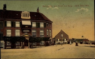 Postcard Den Helder North Holland Netherlands, Havenplein, Hotel den Burg - 3444252