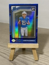 2024 Panini Donruss Optic - Rated Rookie Ladd McConkey #266 Blue Hyper Prizm  