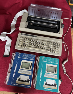 Amstrad Textverarbeitung PCW8512 Tastatur - Drucker und Handbücher - Vintage 1985/86