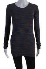 Lululemon Women's Round Neck Long Sleeves Athletic Multicolor Blouse Size S