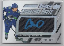 2023-24 Upper Deck Engrained Signature Shots Rookie Aidan McDonough Auto 069/299