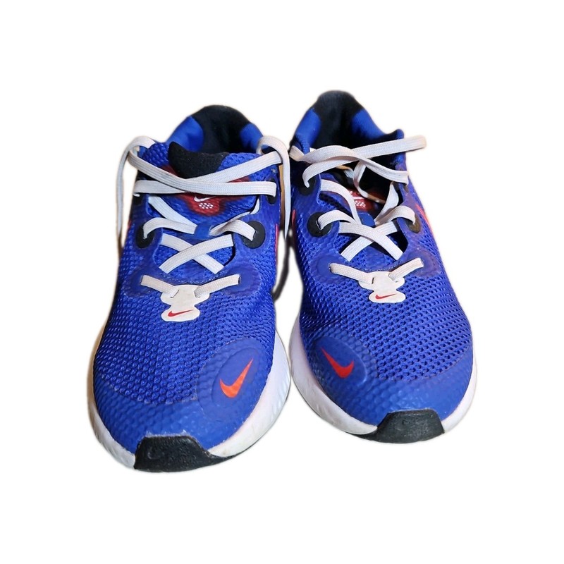 Nike Renew Run Kids Sneakers 5.5 Y Blue White Athletic Running Shoes CW5813-400