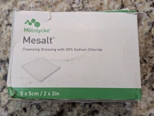 Molnlycke Mesalt Cleansing Dressing with 20% Sodium Chloride 2x2 inch 30 count