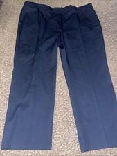 Red Kap Men's Stain Resistant, Flat Front Work Pants, Navy Size 56-37u