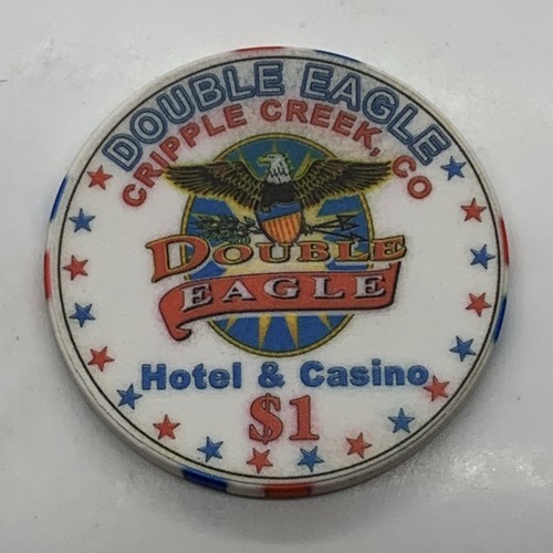 Double Eagle Casino $1 Chip Cripple Creek CO Colorado Ceramic 2003