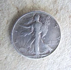 1945 D Walking Liberty Half Dollar 90% Silver