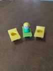 Vintage Fisher Price little people lot of 3 desks Plus 1 Student School 923