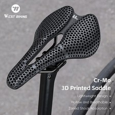 WEST BIKING 3D Printed Bicycle Saddle Nylon Cr-Mo Seat Bow Bike Saddle Cushion
