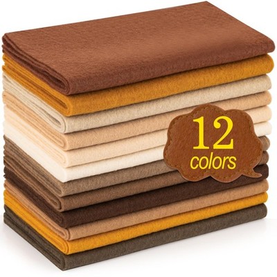XSEINO 12 Rolls 8''x35''(20.5x90cm) 1.4mm 8 inches by 35 inches, Brown Series 