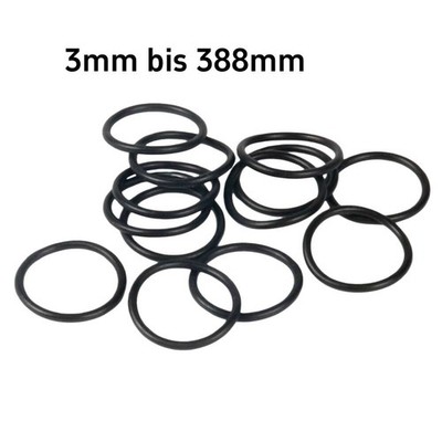 Schnurstärke 3,5mm O-Ringe NBR 70 Nitrilkautschuk Dichtungsringe 3mm - 388mm ID