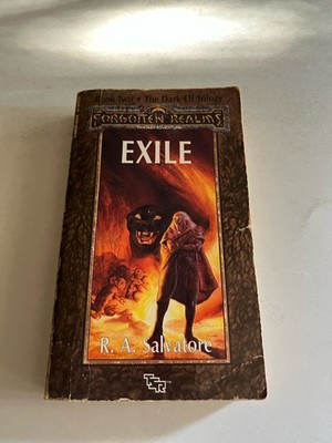 FORGOTTEN REALMS Exile by R.A. Salvatore Dark Elf Trilogy Book Two PB TSR 1990