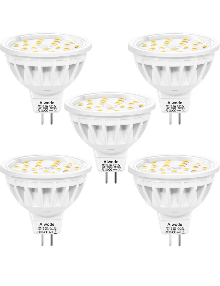 MR16 GU5.3 Bombillas LED 12V 5W 2700K 600LM 50W Foco Halógeno Equivalente
