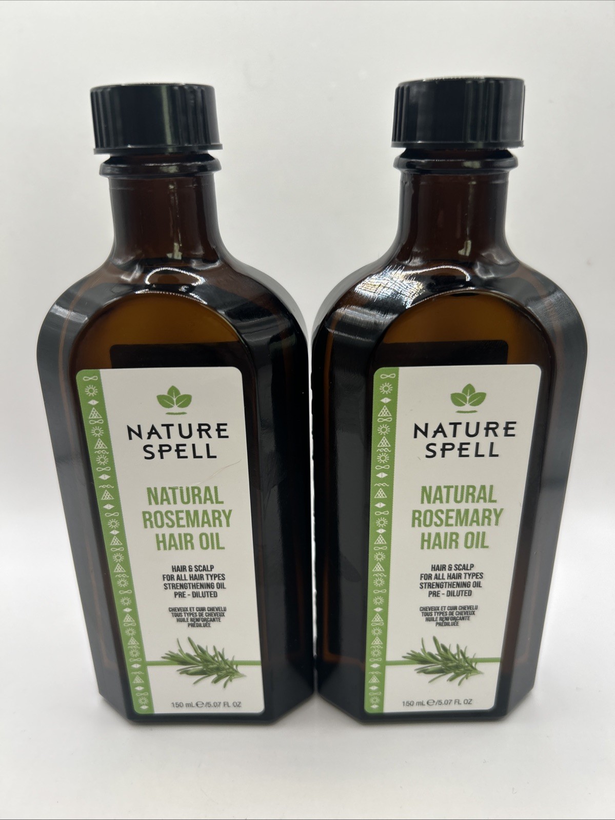 x2 Nature Spell Hair Oil  Rosemary Castor Argan Hair Growth Treatment 150ml