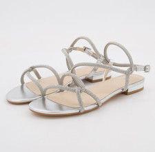 Image of NEW & GENUINE - Dune Silver Grey Sandal - Size UK 6