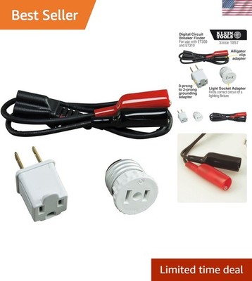 Circuit Breaker Finder Accessory Kit with Light Socket & Alligator Clip Adapters