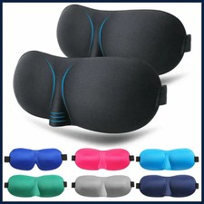 Sleep Mask Blockout Eye Mask for Side Sleeper Women Men Portable Blindfold