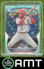 William Bergolla 2023 Bowman Draft 89/125 Chrome Aqua Wave Refractor Phillies