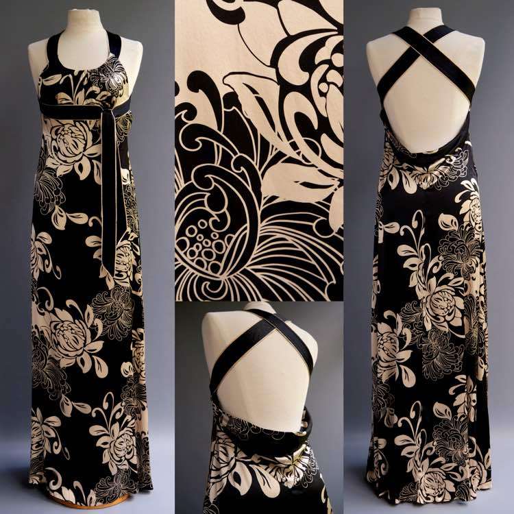 cotton printed maxi dress Azure Floral Modest Maxi Dress for Women