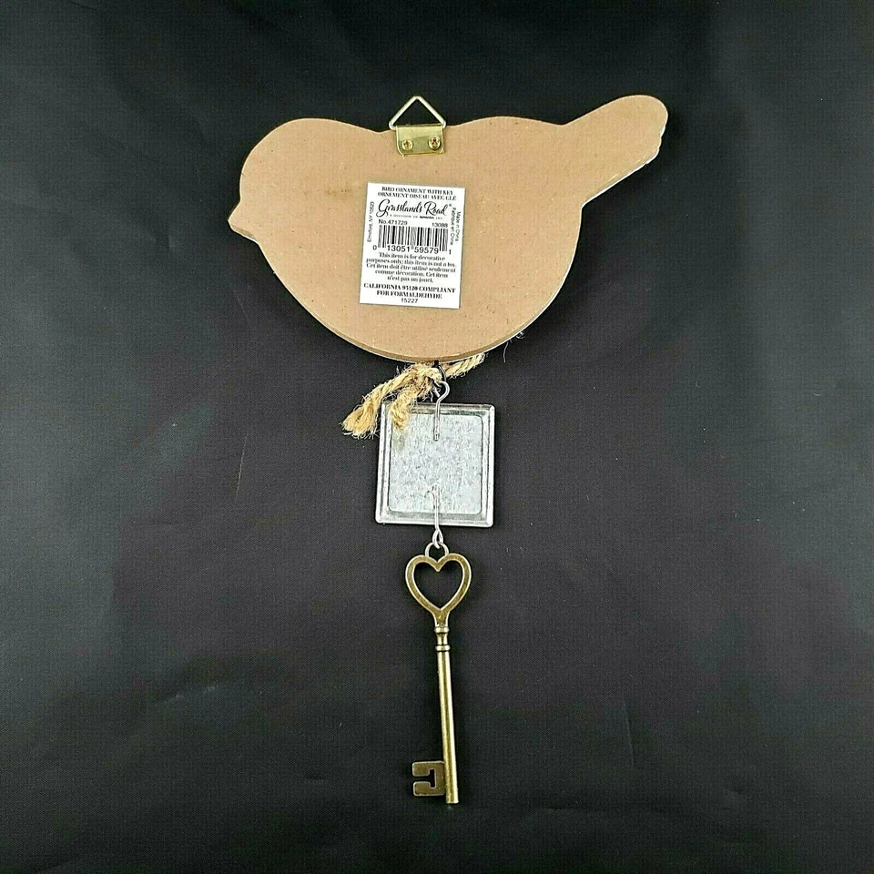 Adorno para colgar en la pared pájaro recortado regalo jardinero pintado floral praderas camino Foto 2 de 3
