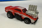 Vintage 1972 Matchbox Red Rider Rare Original Old White Flames Black Pipes T35