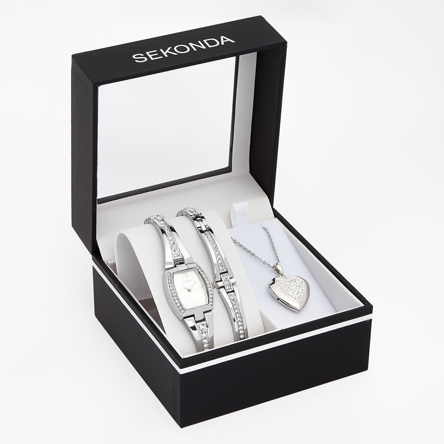 SENFAI Scissors Bangle Bracelet & Necklace Set - 3 Tone Hairdresser Jewelry Gift For Women