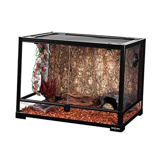 Large 34 Gallon Reptile Glass Tank,Front Opening Double Hinge Door 24" x 18"