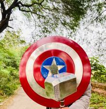 Captain America Shield First avenger shield Steve Rogers shield with Thor Hammer