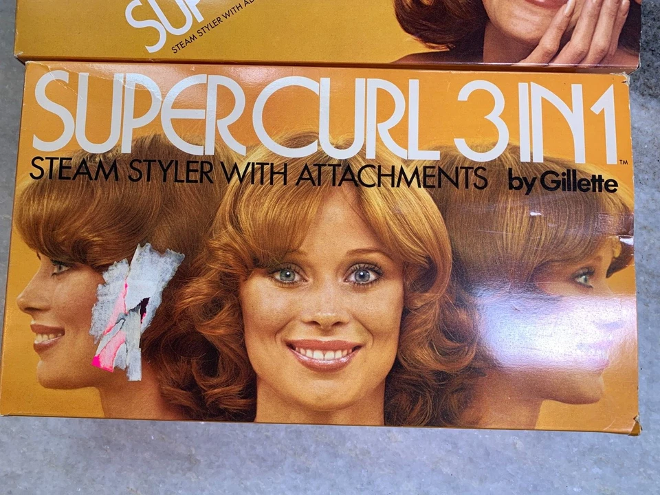 Nuevo de Lote Antiguo Años 60 Años 70 Gillette SUPER COOL Vaporera Rizador JAPÓN Foto 2 de 4
