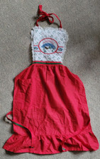 Women's Christmas Apron "The Night Before Christmas" Ruffles Pocket Holiday Nice