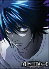 DEATHNOTE LIGHT BLUE CASTE MAGNET 2.5” X 3.5” NEW