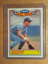 1986 Topps George Brett (4/22) 1985 All-Star Game Commemorative Set Card