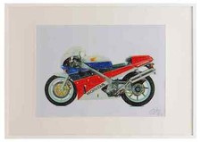 Honda VFR750R 1988 A3 framed limited edition print drawing