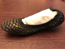 Yosi Samra Girls Sammie Ballet Flat Size 3Y, Multi Color Croc, Brand New in Box