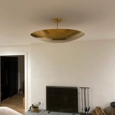 6 Light Elegant Ceiling Flushmount light Pendant Mid Century Modern Raw Brass Sp