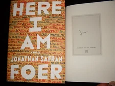 Jonathan Safran Foer signed Here I Am 1st printing hardcover book tipped in page