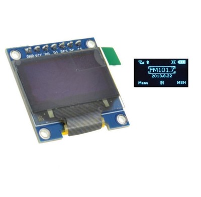 1PCS Blue 3-5V 0.96'' SPI Serial 128X64 OLED LCD LED Display Module for Arduino M