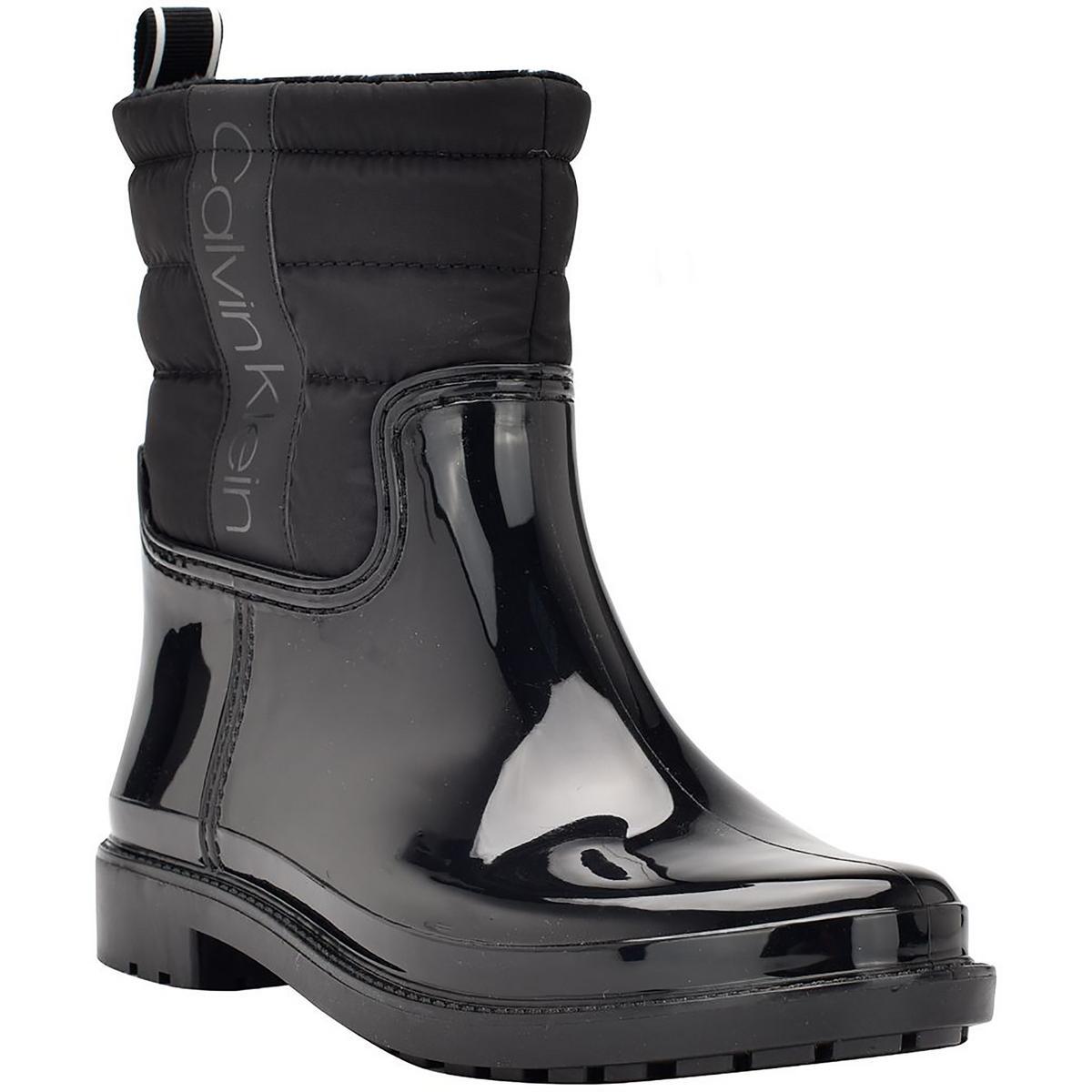 Женские непромокаемые ботинки Calvin Klein черного цвета по щиколотку 8 средних размеров (B,M) BHFO 4623