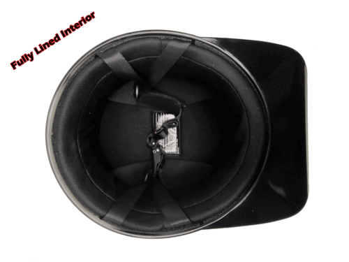 BASEBALL STYLE HELMET FLAT BLACK LOW PROFILE BIKER MOTORCYCLE NOVELTY LID - Picture 6 of 7