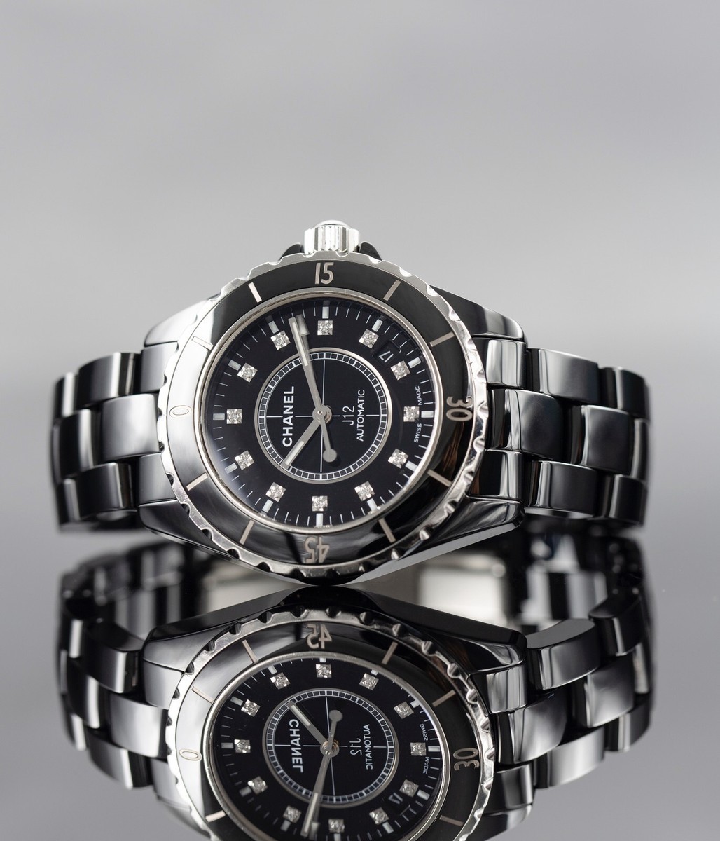 CHANEL J12 Automatic Diamond Black Ceramic H1626 2012 for sale