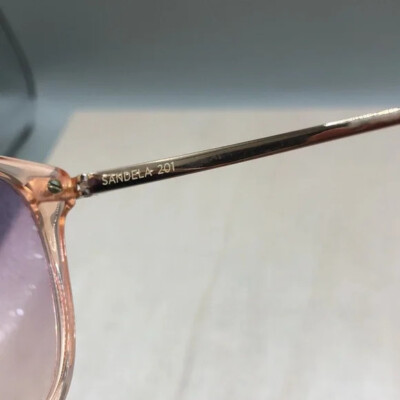 Toms Sandela 201 Handcrafted Sunglasses Peach Frame Purple Gradient Lens Toms Sandela 201 Handcrafted Sunglasses Peach Frame Purple  main image 3