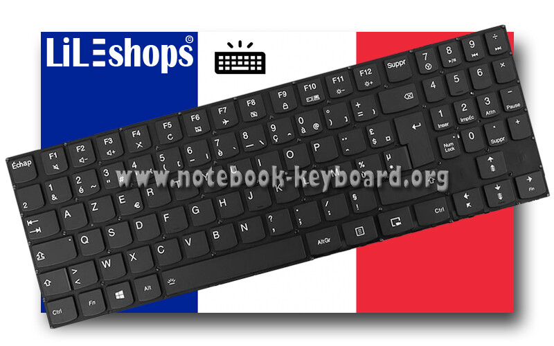 Clavier AZERTY Lenovo Original - Modèle SN20M62946 - Pour PC Portable - Neuf Made In France