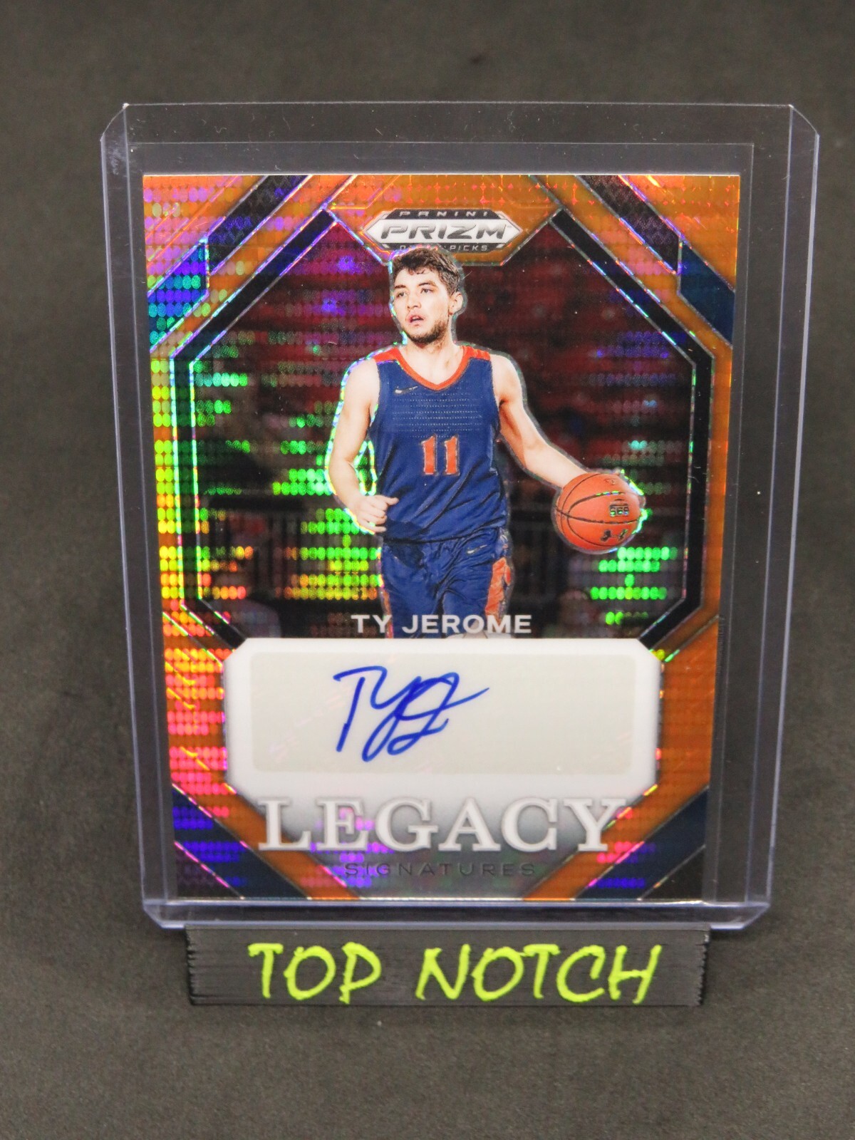 2024 PANINI PRIZM DRAFT PICKS TY JEROME ORANGE PULSAR LEGACY AUTO /49 ML2