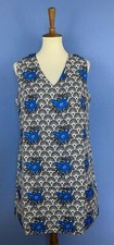 Christin Michaels Women's Black Hanelle Printed Sleeveless Dress Black Size L
