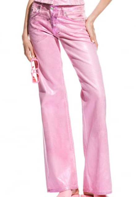 ZARA BNWT 2023. DENIM PINK BARBIE METALLIC PANTS THE MOVIE. 6045 