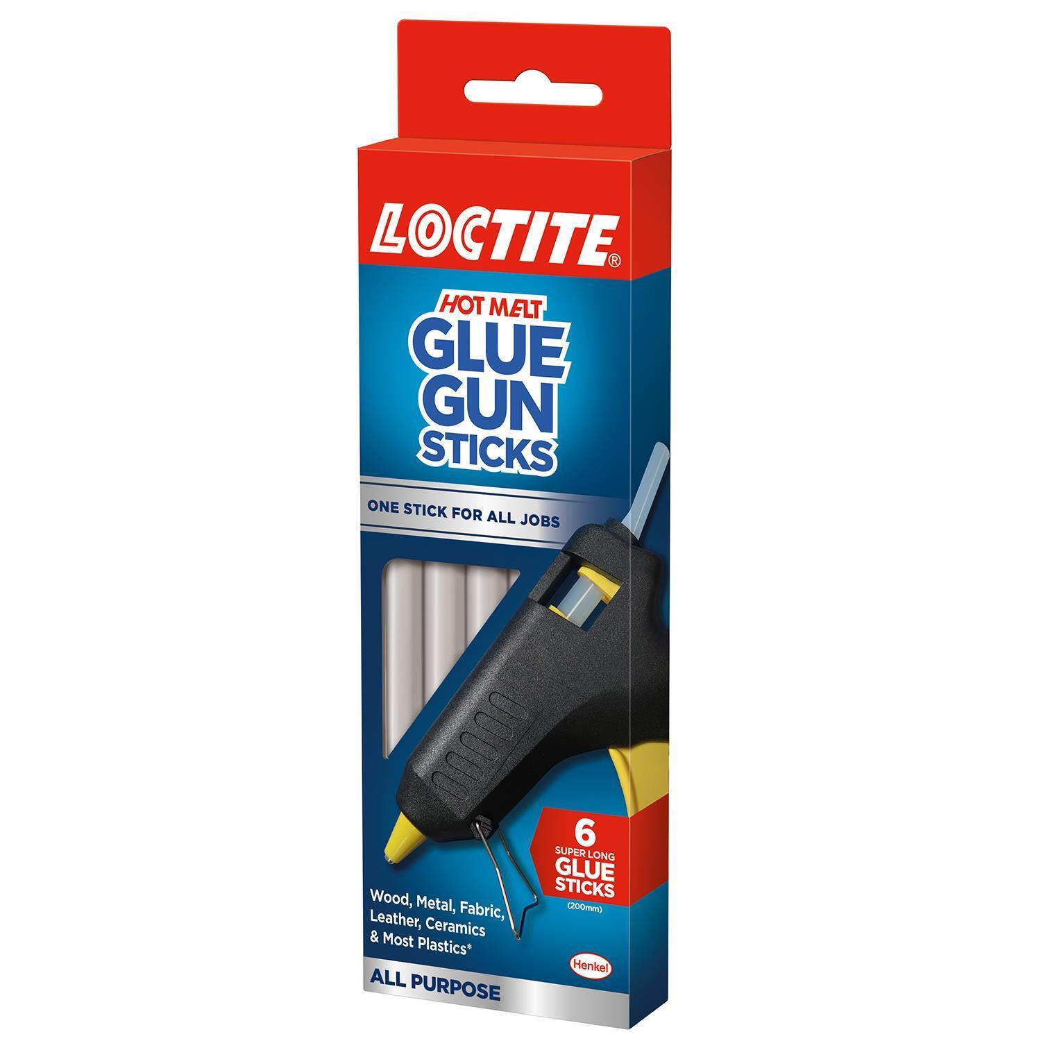 Loctite Hot Melt Black Glue Gun for Crafts & Repairs with 6 Glue Sticks