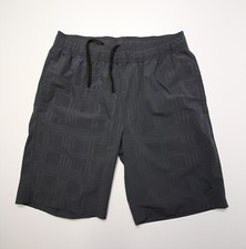 Travis Mathew TM Board Shorts Water Swim Trunks Geometric Charcoal S 9.5" inseam